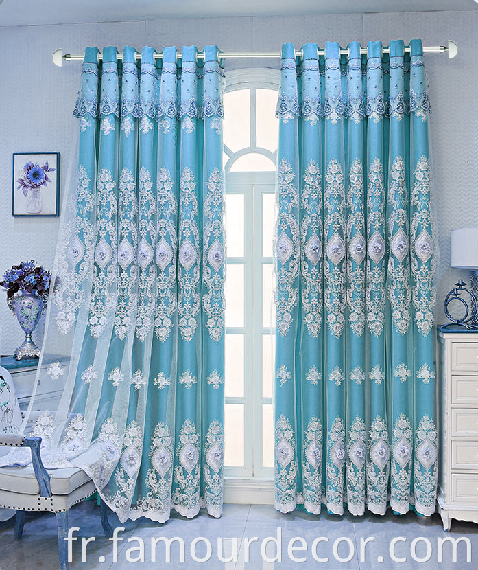 Aluminum alloy decorative window double curtain rod